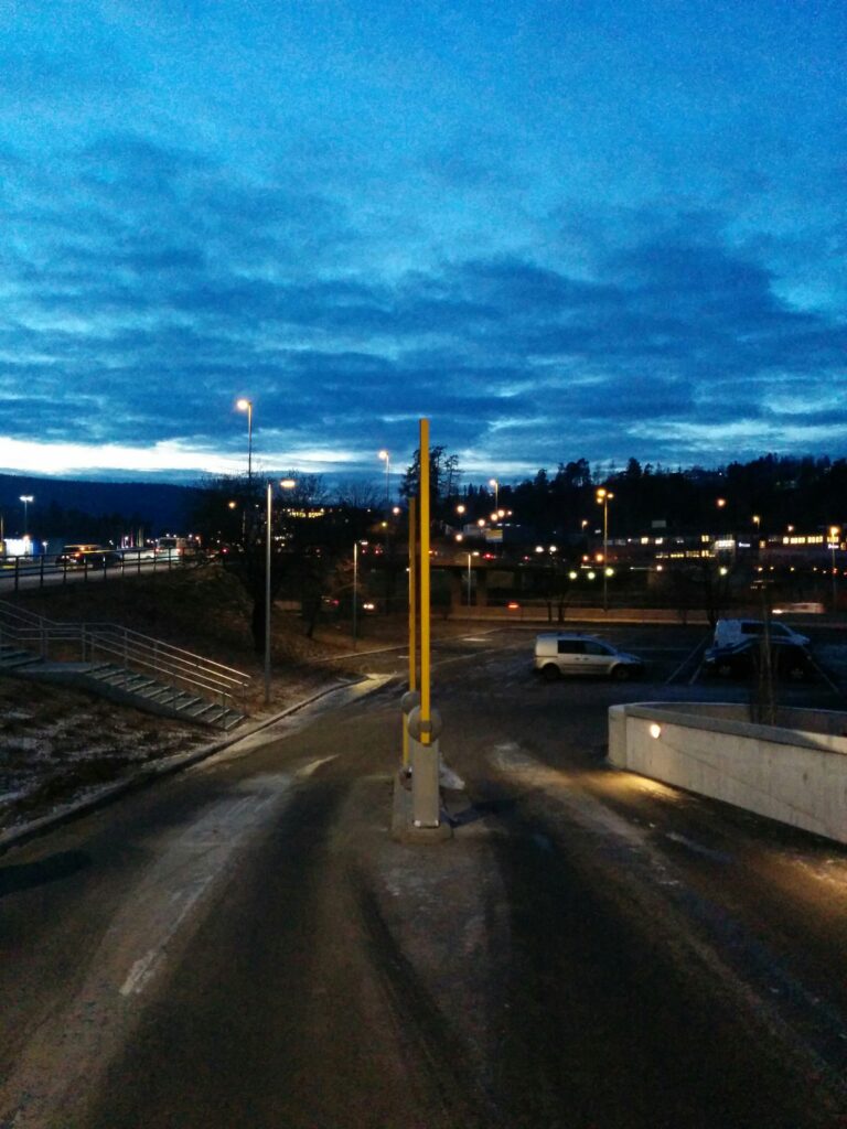 An installed barrier gate.