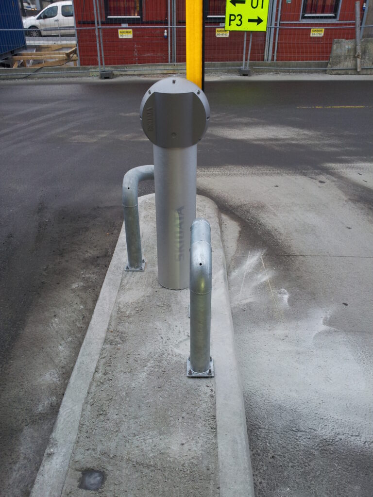 A barrier gate.